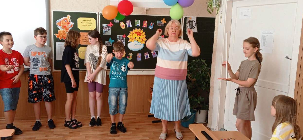 В пришкольном лагере «Радуга детства».