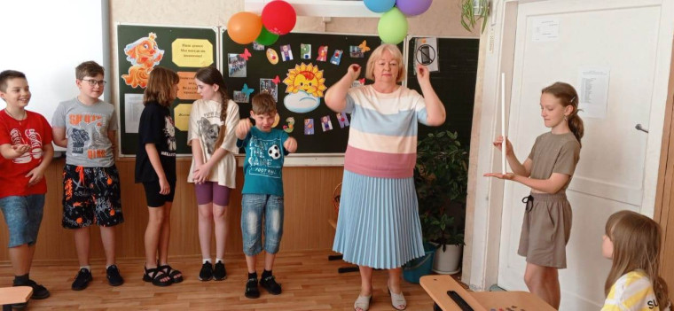 В пришкольном лагере «Радуга детства».